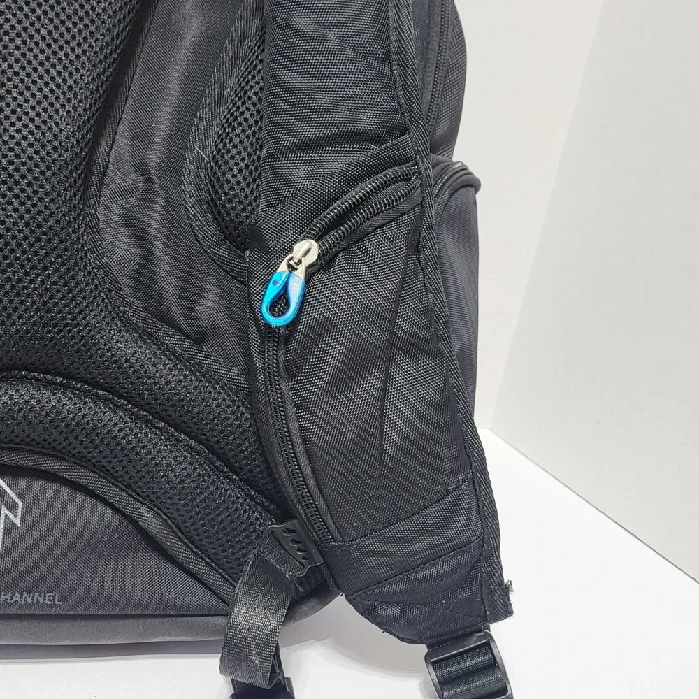 Sol Laptop Backpack Black‎ Tech Travel Bag with Trolley Sleeve
